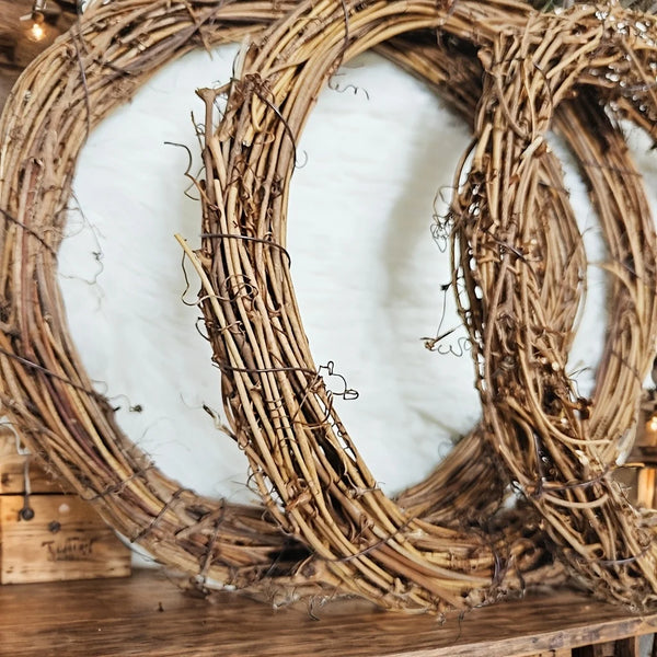 10-Inch Grapevine Wreath – Branched DIY Handmade Decoration for Holidays & Events