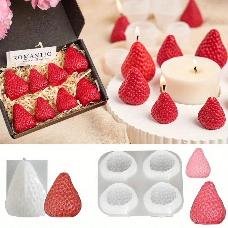 Strawberry Silicone Candle Mold