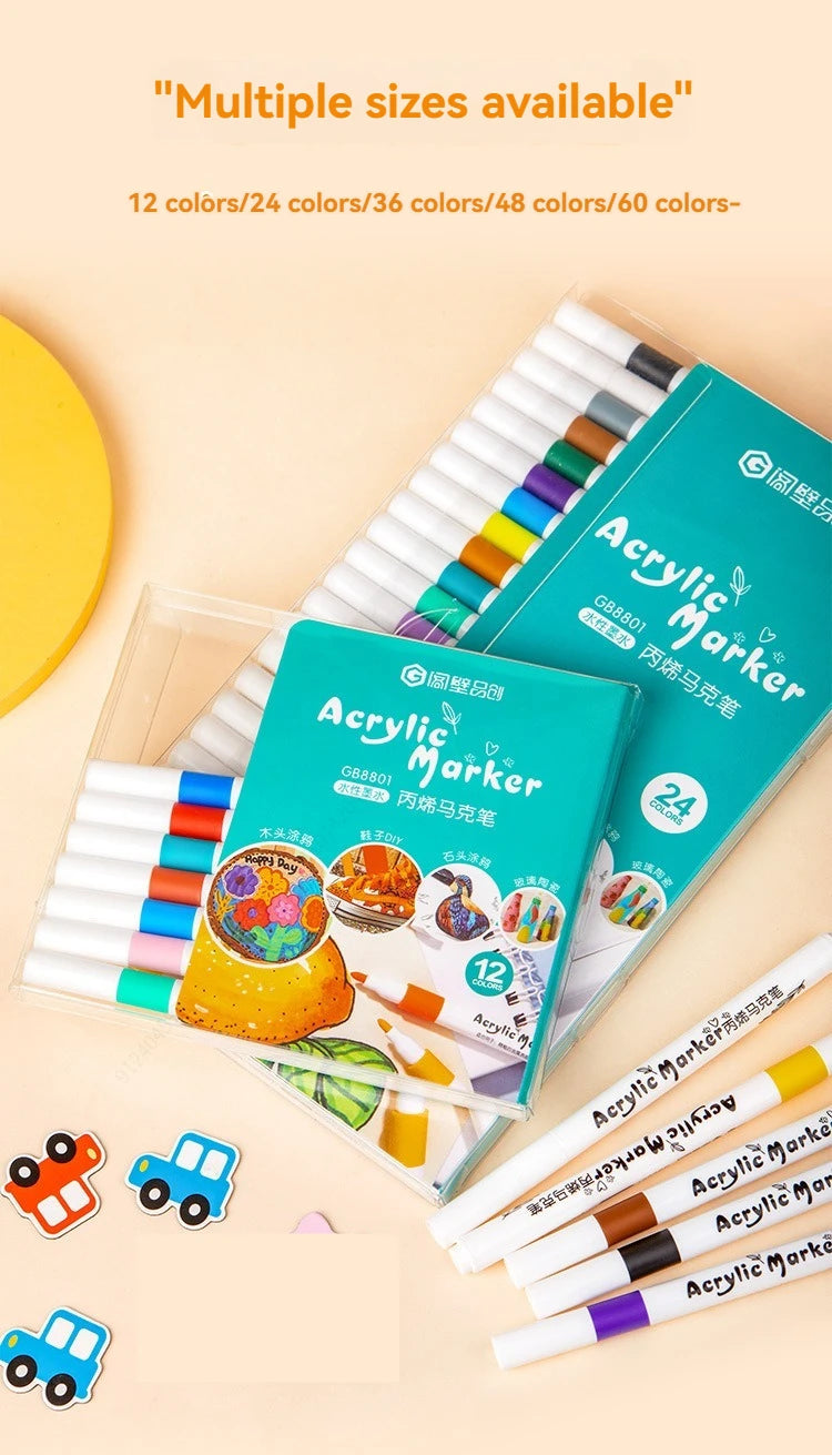 12–80 Color Acrylic Paint Marker Set