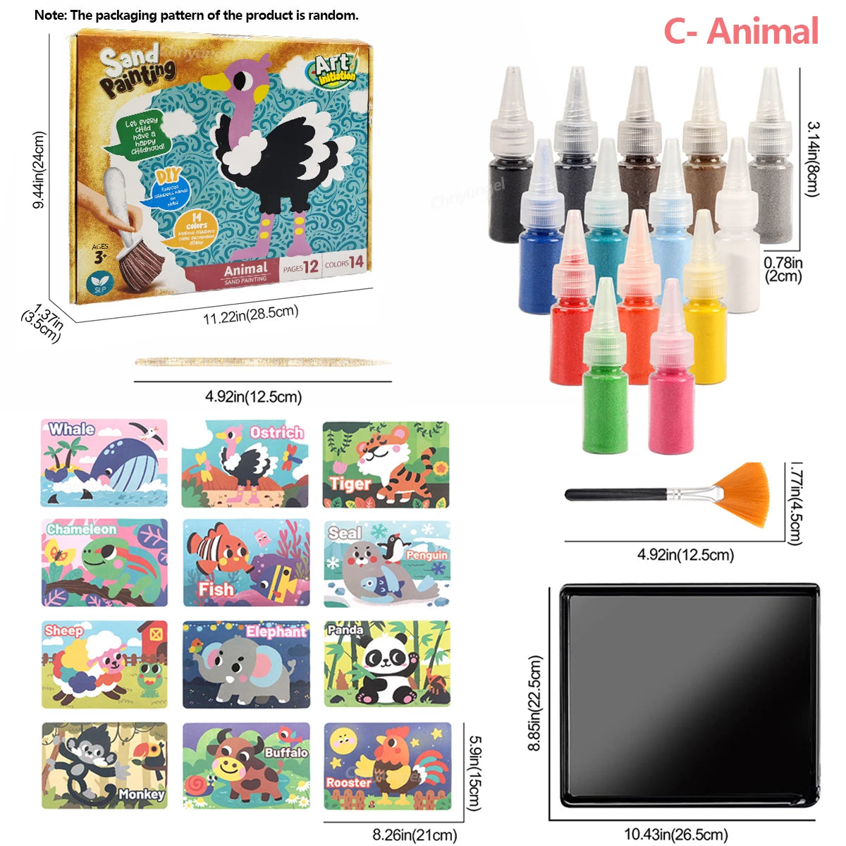 Magic Sand Art Kit – Princess, Castle & Animal Cards