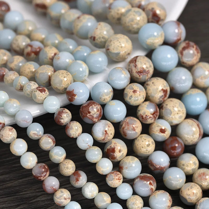 Natural Stone Beads – Lava, Jasper, Tiger Eye & Quartz 6-10mm for Jewelry DIY
