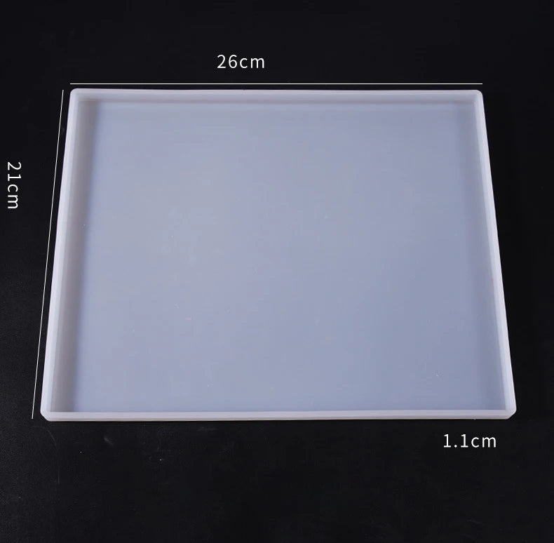 Tray Epoxy Resin Silicone Mold DIY Large Rectangle Tea Plate Coaster Resin Mold For Home Decoration Craft Making Art Supplies