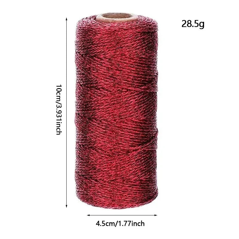 1mm Gold & Silver Twisted Macrame Cord – 100M Metallic Rope for DIY Crafts