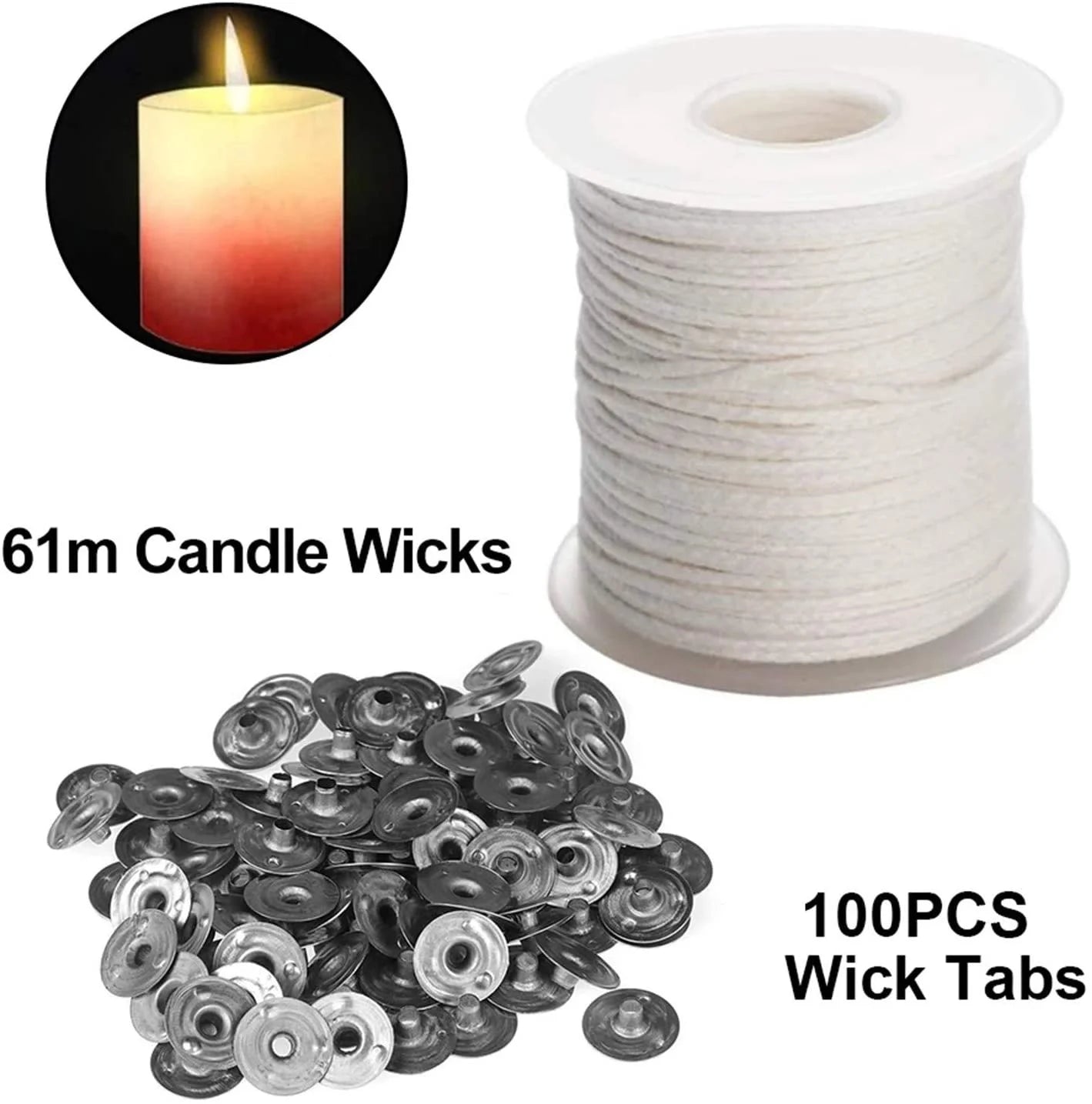 DIY Cotton Candle Wicks – 61m Candle Making Kit