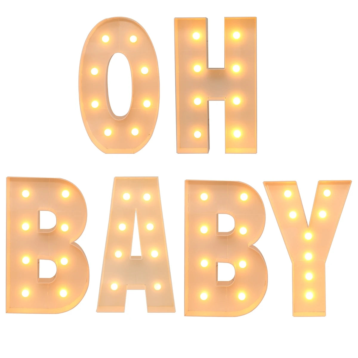 91.5CM Giant LED Letter Light Box – DIY Name Balloon Frame for Party Décor