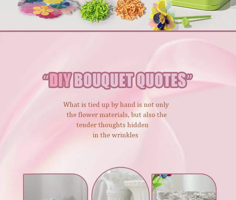 Fabric Flower DIY Craft Kit – Handmade Bouquets for Kids’ Toys & Gifts