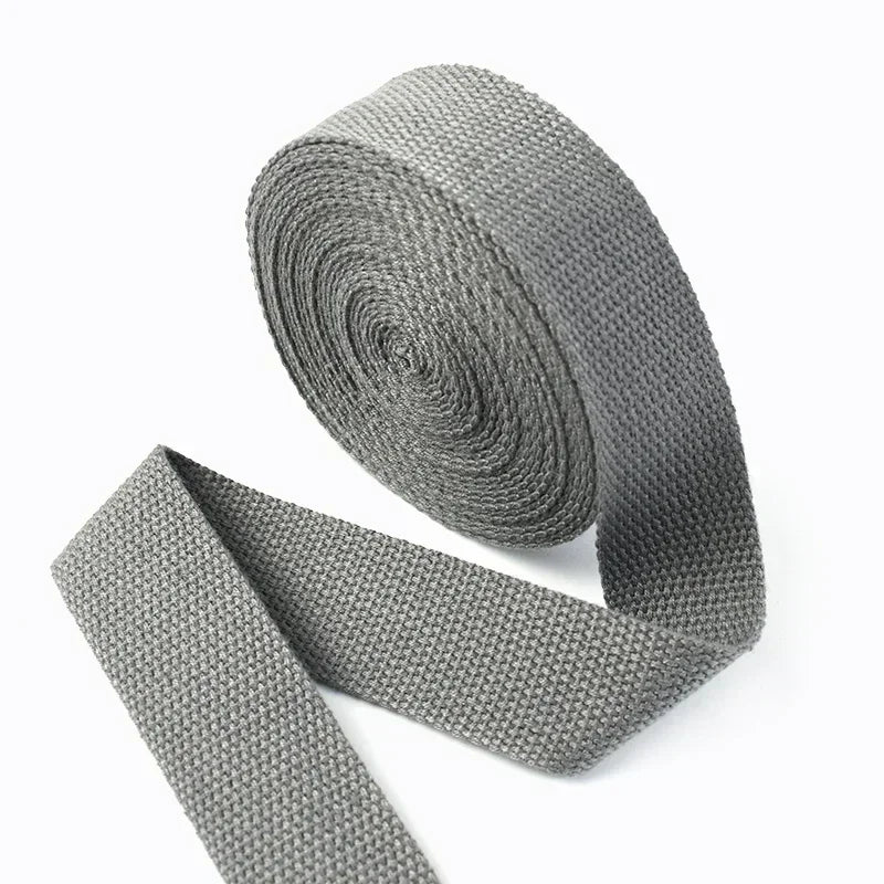 4M Cotton Webbing Tape – 1.3mm Thick Strap for Bags, Belts & DIY Sewing (20–50mm)