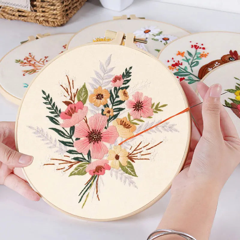 Embroidery Kit for Beginners – Fabric Cross Stitch Kit for Adults DIY