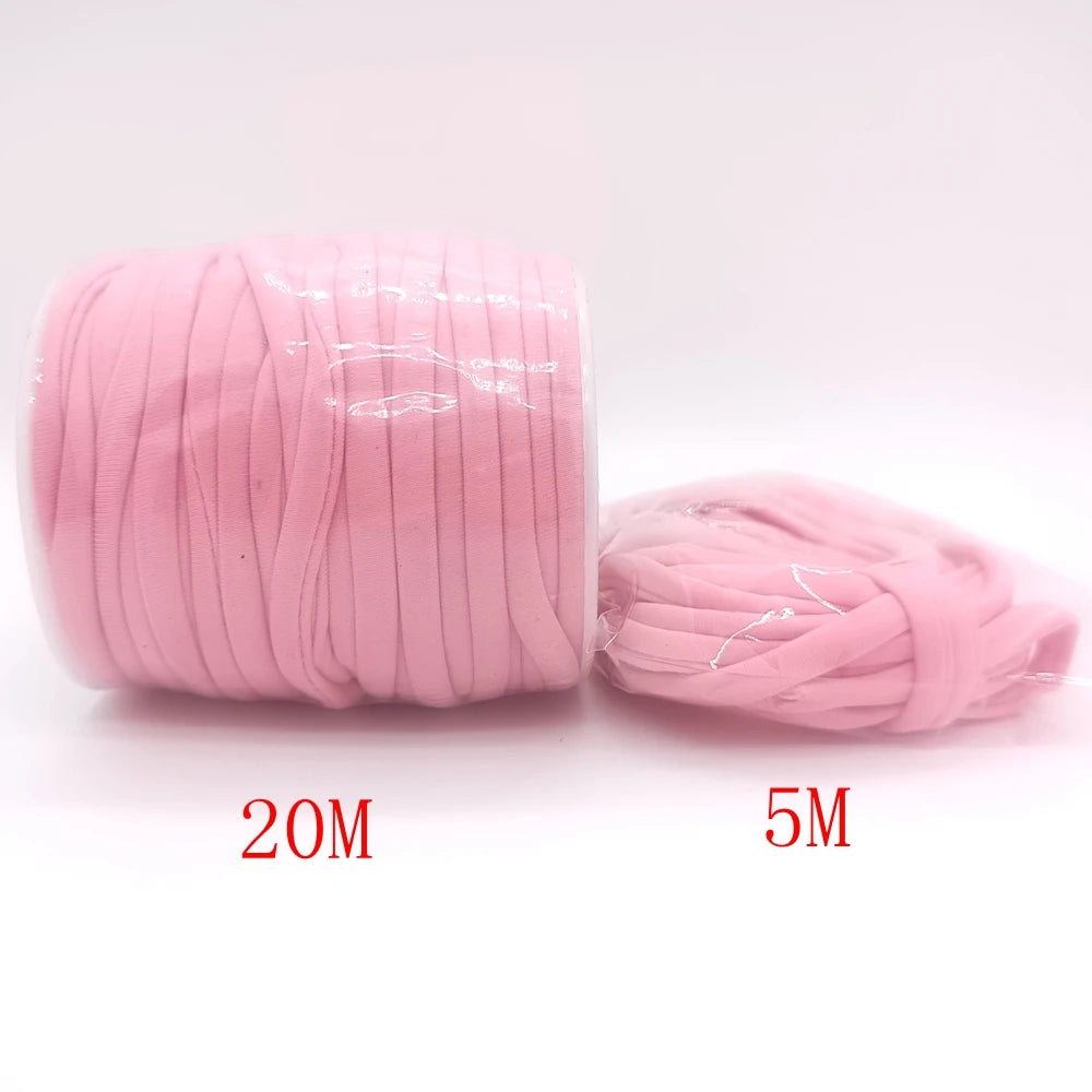 5mm Elastane Cord – Plain Color Hollow Stitched Elastic Band (46 Colors)