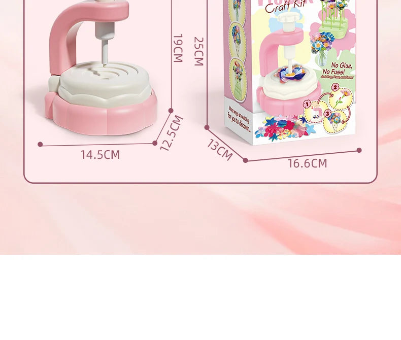 Fabric Flower DIY Craft Kit – Handmade Bouquets for Kids’ Toys & Gifts