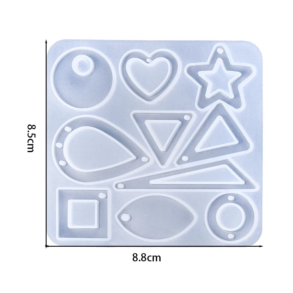 DIY Earring & Charm Mold – Heart, Leaf, Moon Shapes