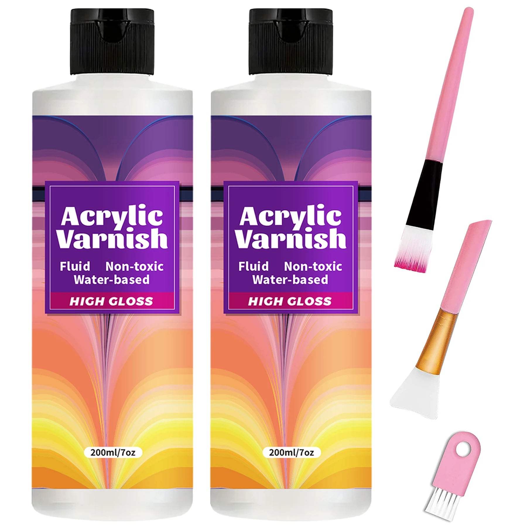 200ML Acrylic Varnish – High Gloss Clear Protective Sealant for Paintings & Crafts