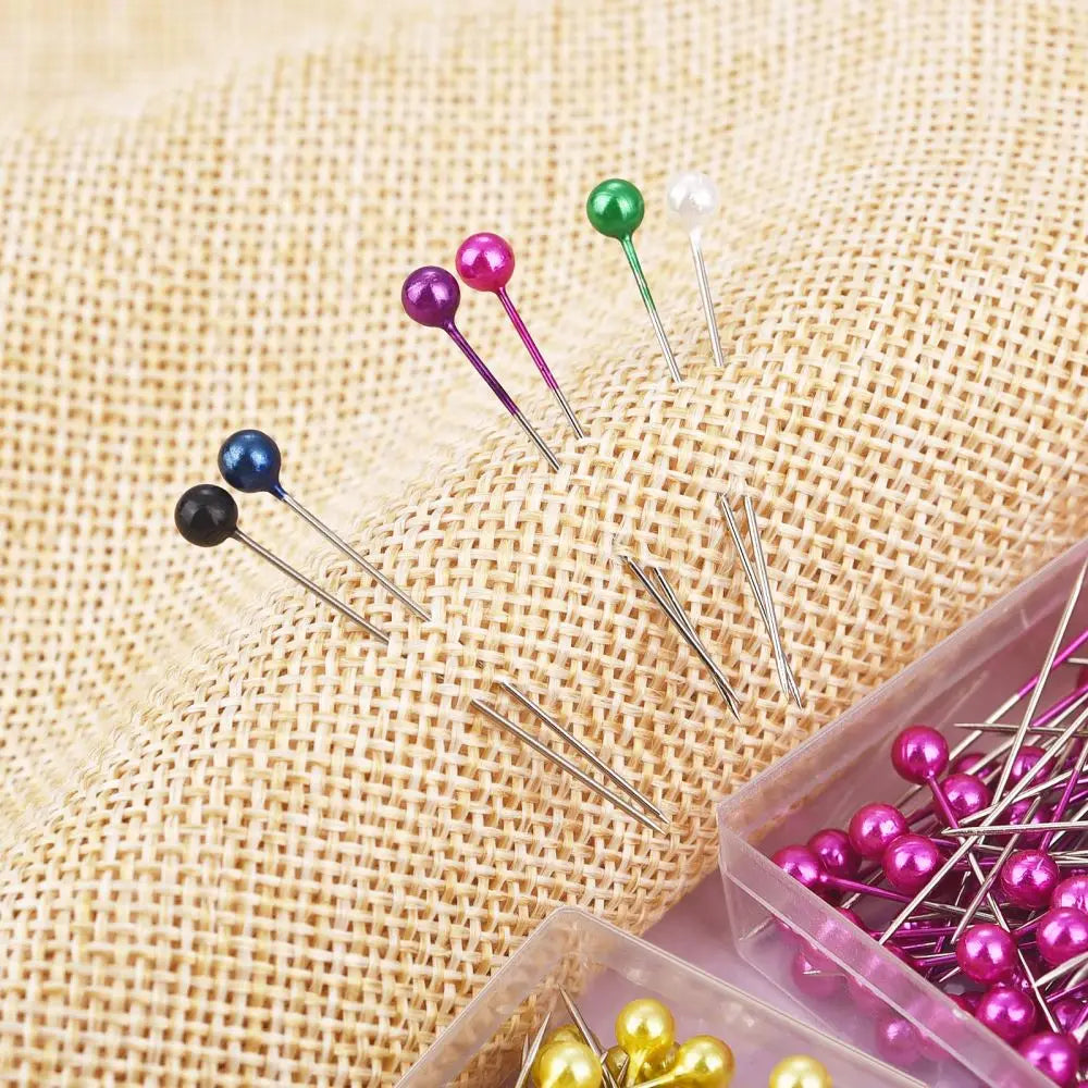 100Pcs/Box 38cm Colorful Round Pearl Head Needles