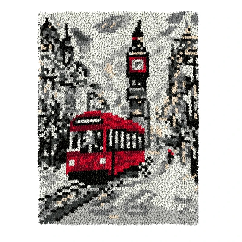 Flower Latch Hook Kit – DIY Embroidery Rug & Pillow Craft Set