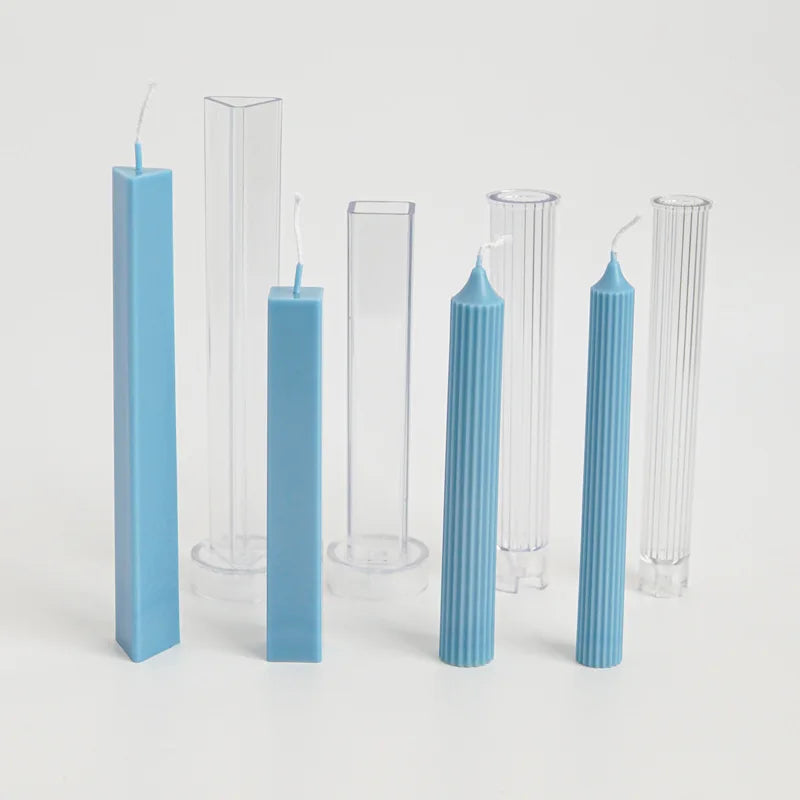 Striped Pillar Candle Mold – Triangle & Rectangle DIY Kit