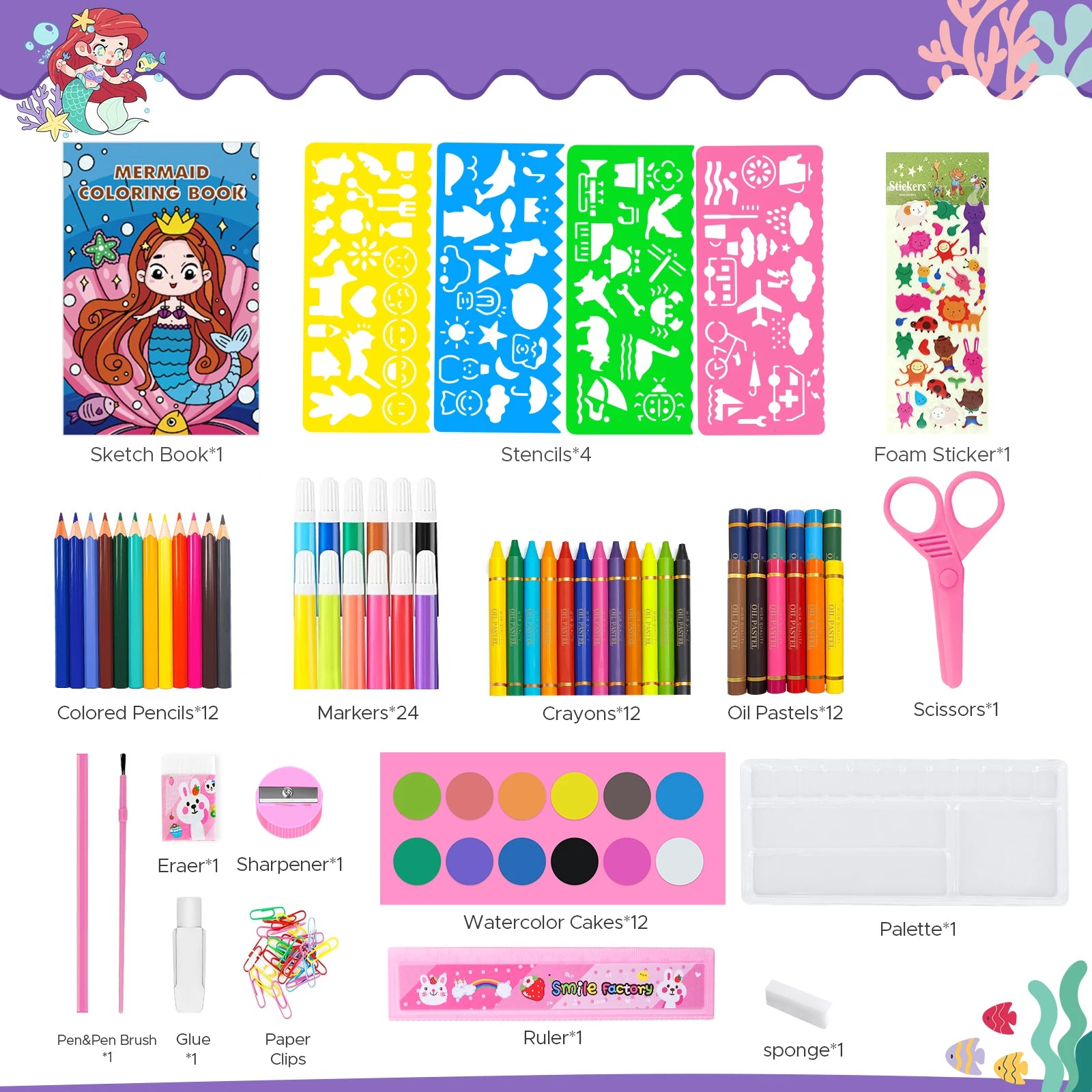 100+ Piece Drawing Art Kit