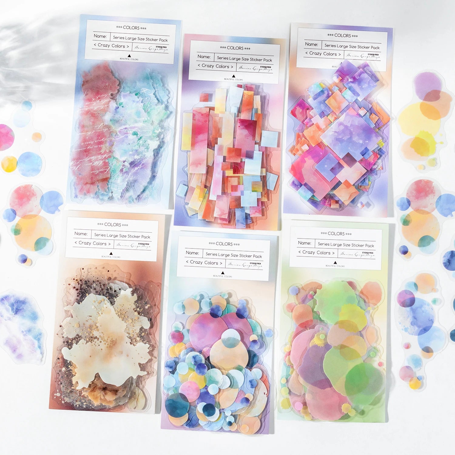 Watercolor Cartoon Stickers – 20PCS Aesthetic Scrapbook & Journal Label Set