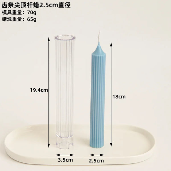 Striped Pillar Candle Mold – Triangle & Rectangle DIY Kit