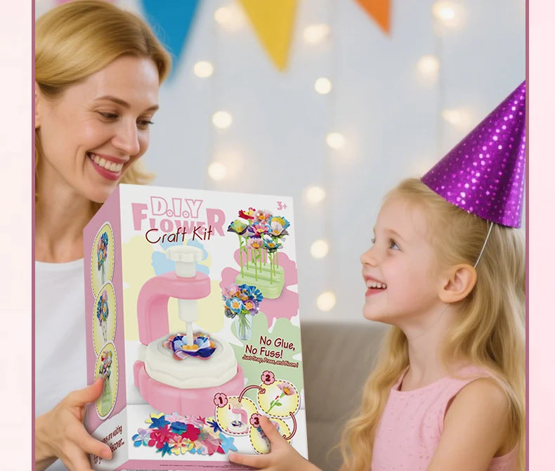 Fabric Flower DIY Craft Kit – Handmade Bouquets for Kids’ Toys & Gifts