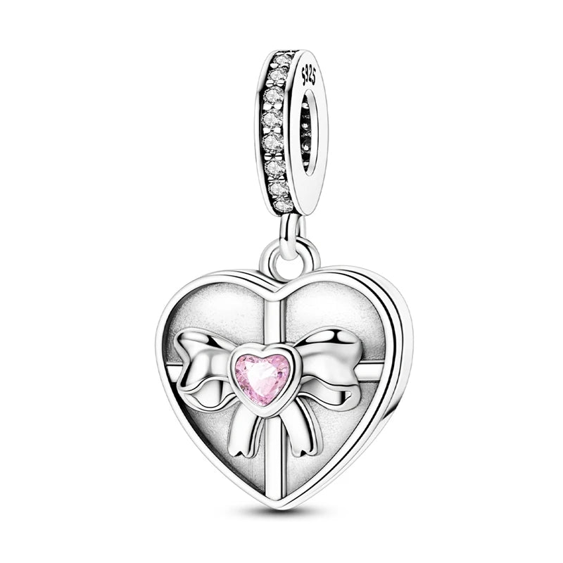 925 Sterling Silver Pink Ballet Girl Pendant – DIY Jewelry Charm for Bracelet & Necklace