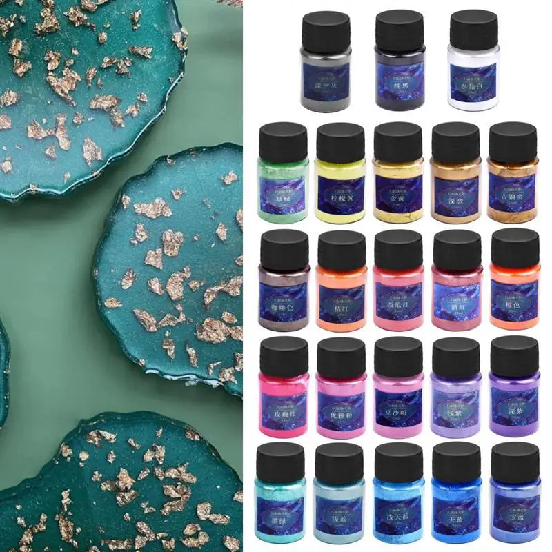 Pearlescent Mica Pigments – Resin Dye Powder Set