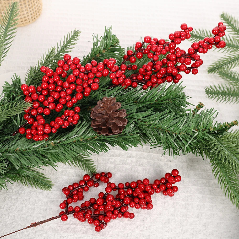 Artificial Red Berry Stems – Christmas Decoration & DIY Craft Supplies