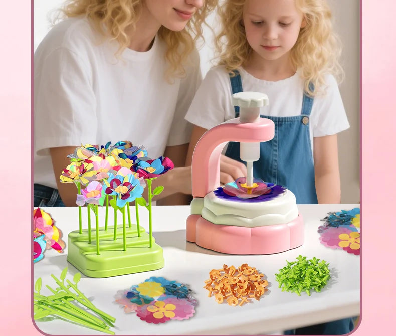 Fabric Flower DIY Craft Kit – Handmade Bouquets for Kids’ Toys & Gifts