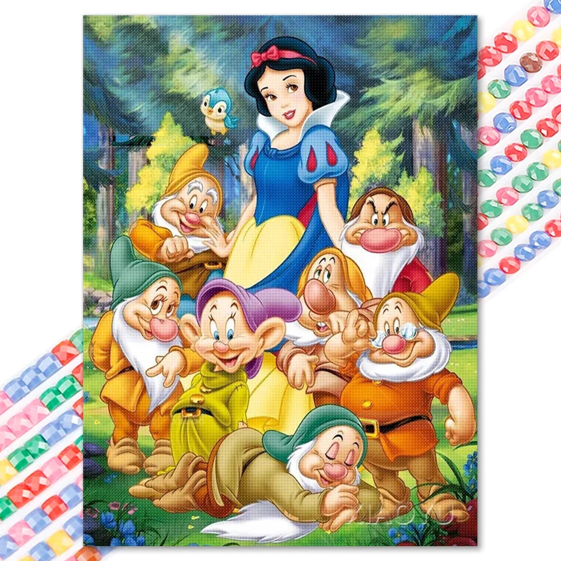 Snow White Diamond Painting Kit – DIY Rhinestone Embroidery Art