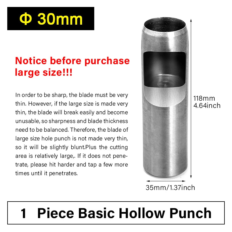 Leather Hollow Punch Tools