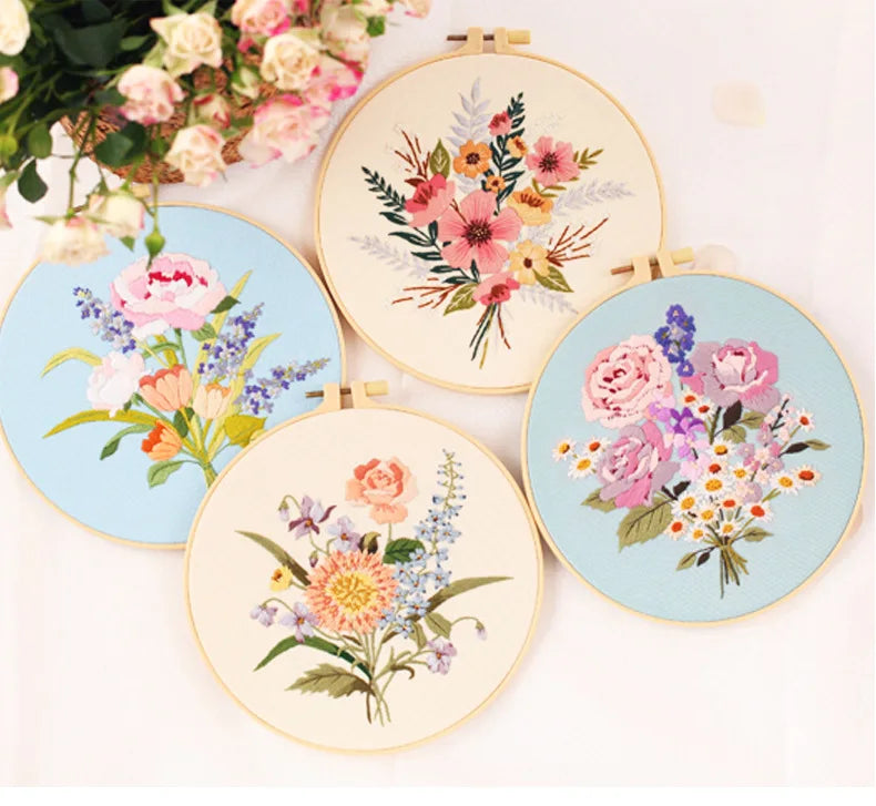 Embroidery Kit for Beginners – Fabric Cross Stitch Kit for Adults DIY