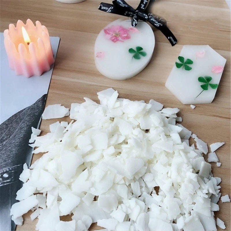 1KG Natural Soy Wax Flakes – 100% Pure, Additive-Free Candle Making Supplies, Smokeless DIY Scented Candle Raw Material