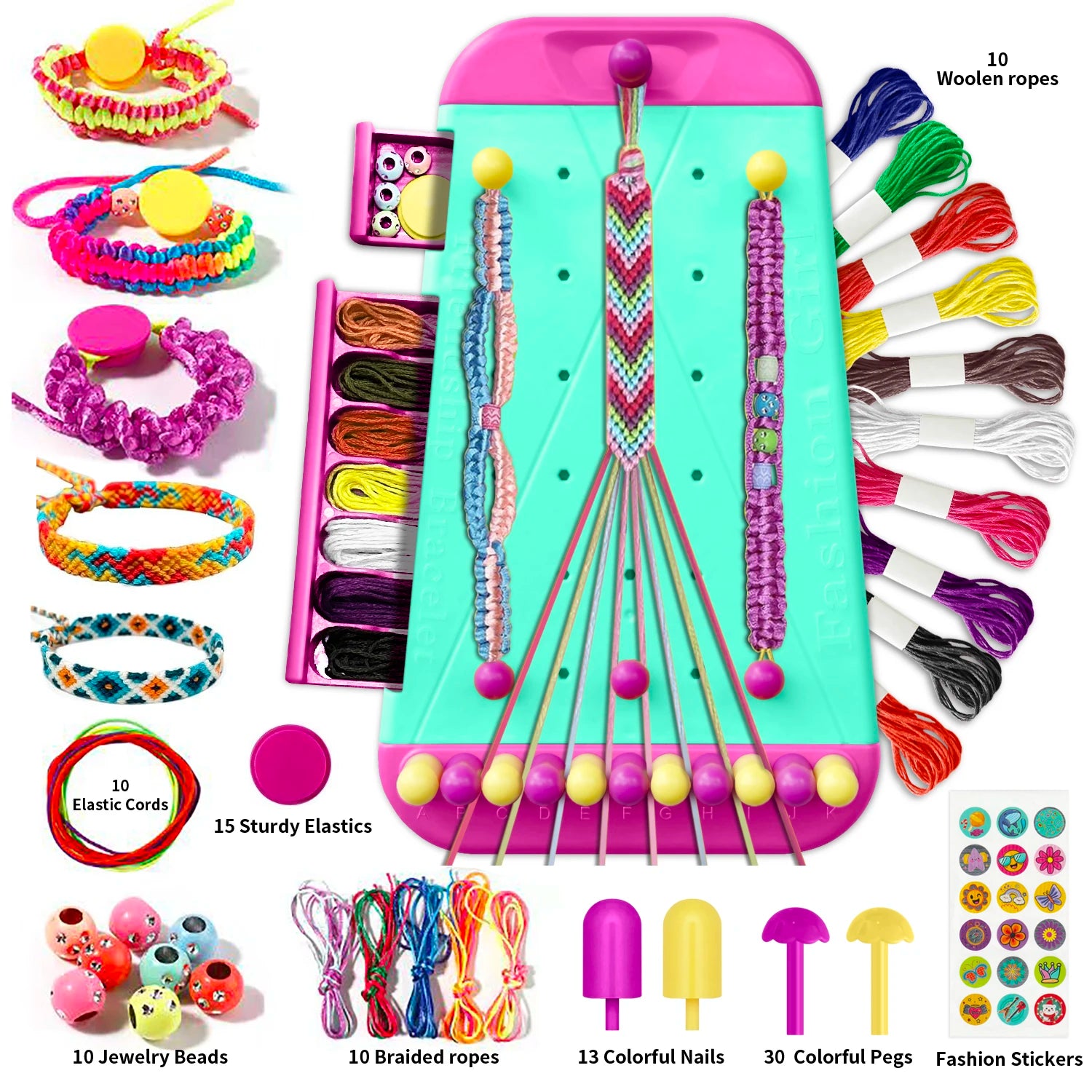 Friendship Bracelet Making Kit – Girls’ DIY Jewelry Craft Set