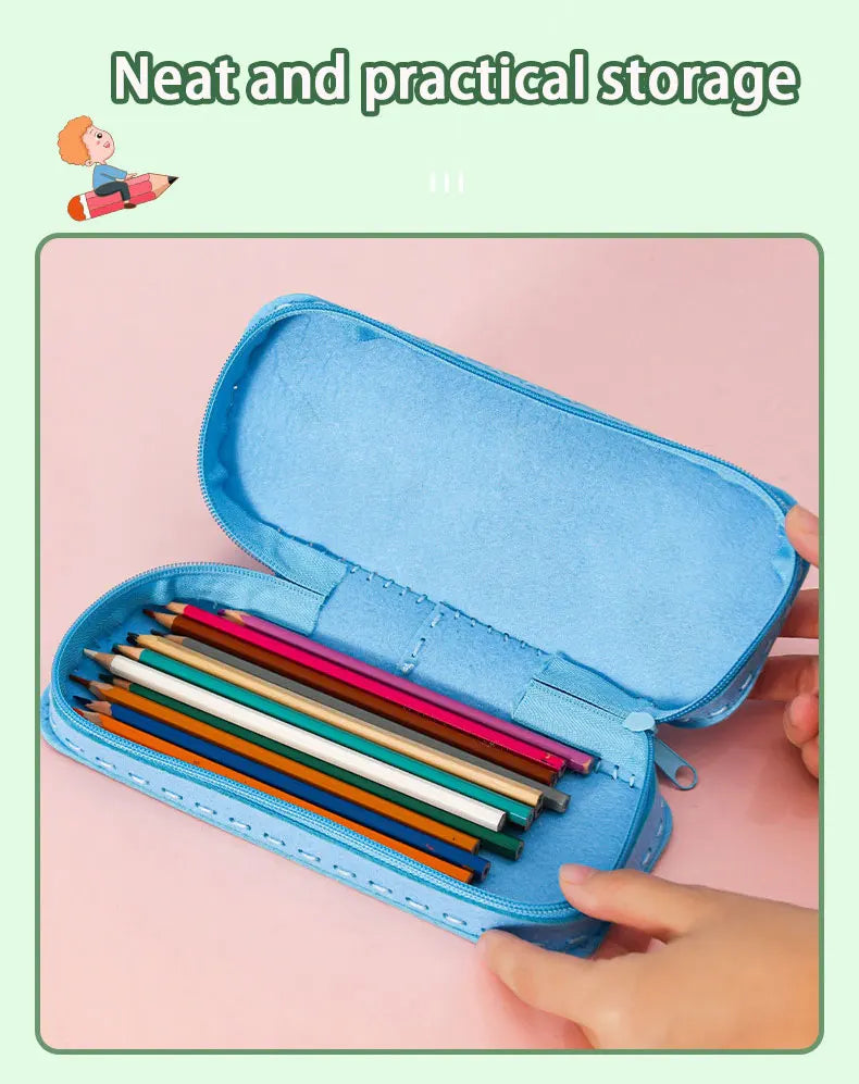 DIY Sewing Stationery Bag Kit – Non-Woven Craft Set for Kids