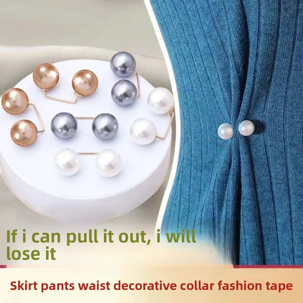 Pearl Safety Pins – 5/10pcs Non-Slip Brooches for Clothing