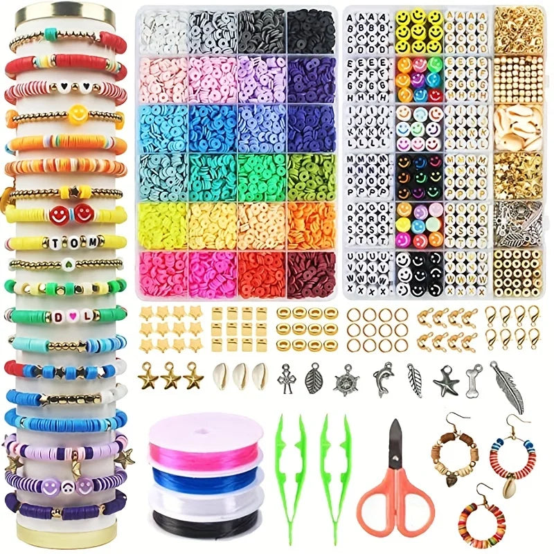 Clay Beads Bracelet Making Kit – DIY Friendship Jewelry Set