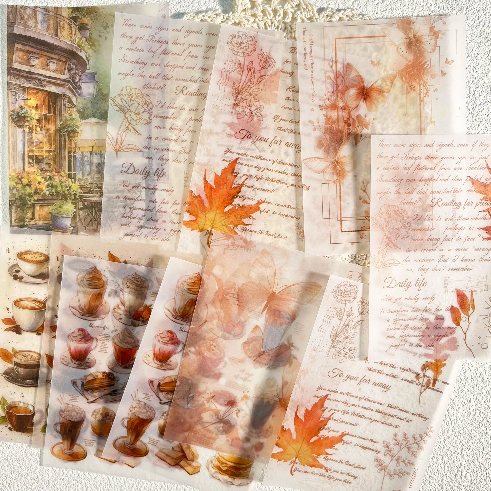 Vintage Aesthetic Scrapbook Kit – 56PCS Stickers & Papers for DIY Crafts & Journals