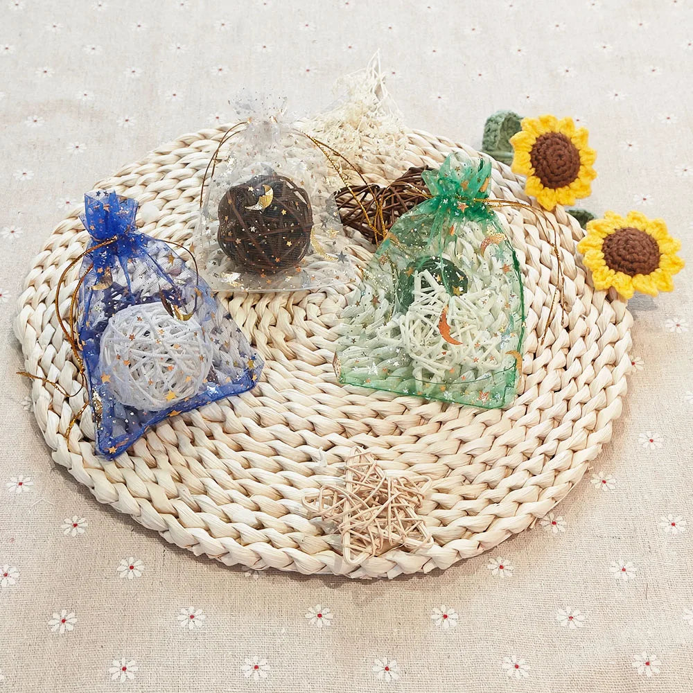 Multicolor Moon Star Organza Pouches – Jewelry & Candy Bags