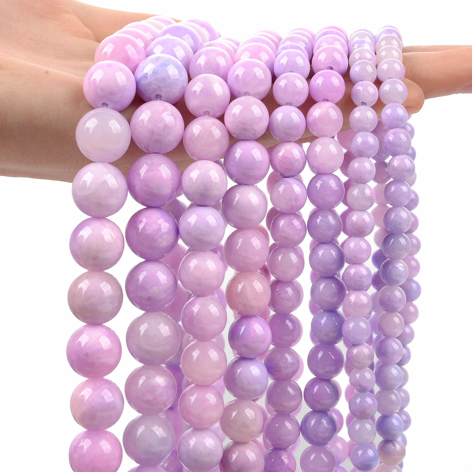 Purple Natural Stone Beads – Amethyst, Agate & Tourmaline for DIY Jewelry