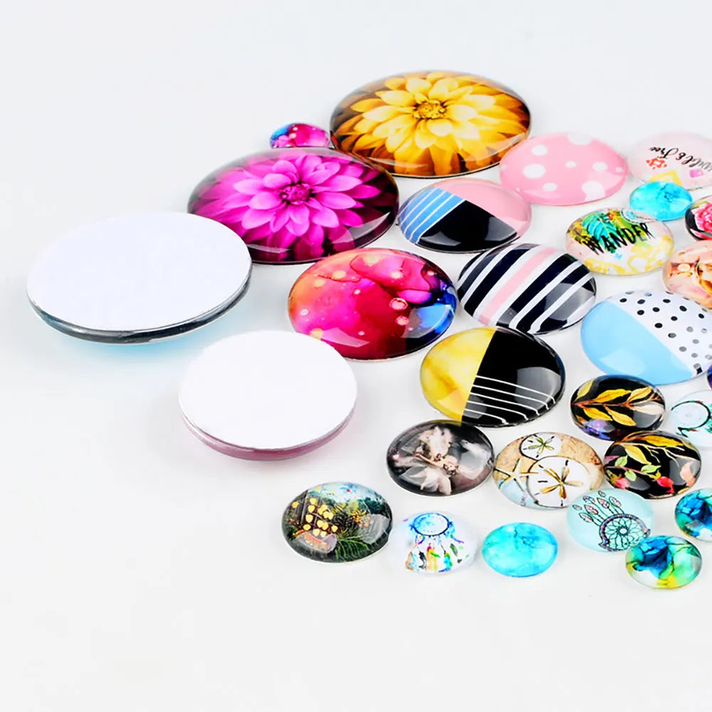 Handmade Christmas X-mas Winter Pink Gnomies Deer Snowman Bells Photo Glass Cabochon Flatback Demo Cameo For Diy Jewelry Making