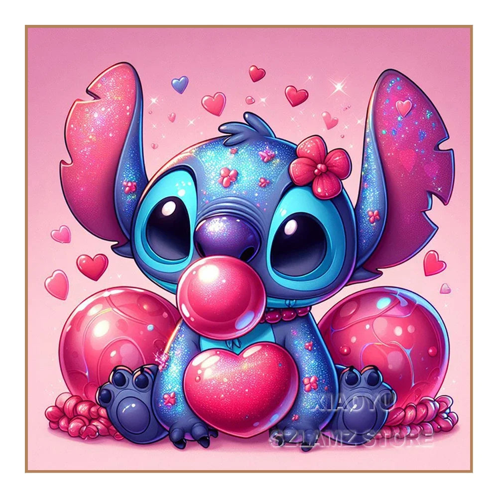 Cartoon Stitch Diamond Painting Kit – Full Round/Square Rhinestone Embroidery Art