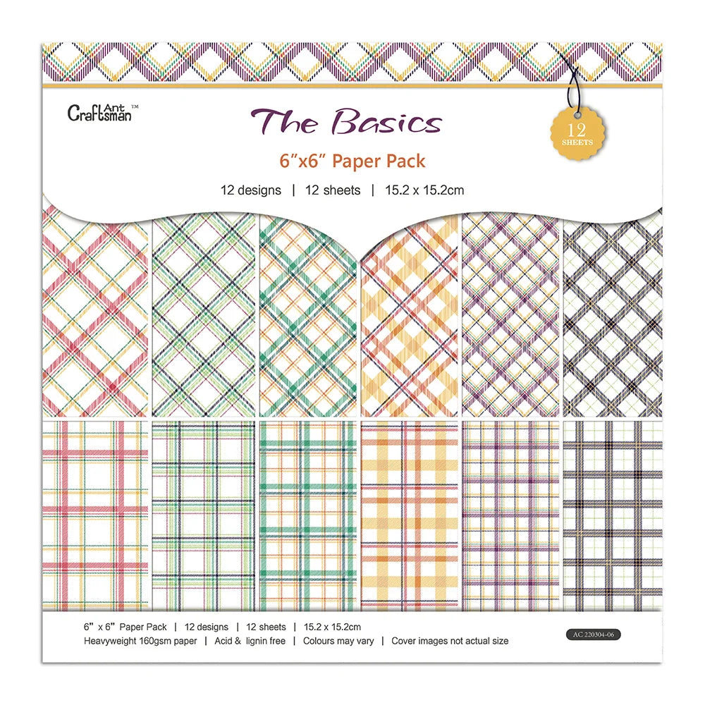 Vintage Flower Paper Pad – 12 Sheets 6x6" Scrapbooking & Card Making Set