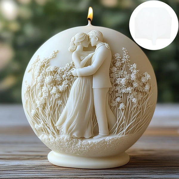 Couple Embossed Spherical Candle Mold