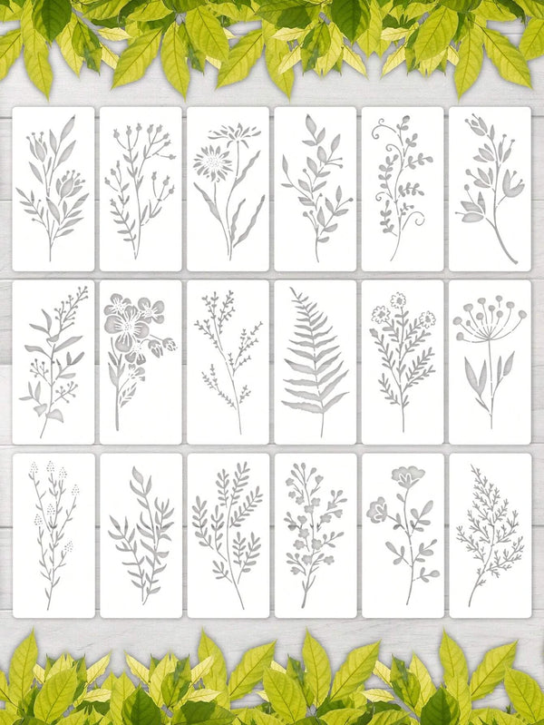 Reusable PET Craft Stencil Set – 18pcs