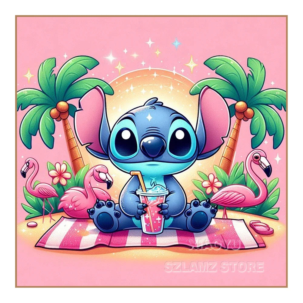 Cartoon Stitch Diamond Painting Kit – Full Round/Square Rhinestone Embroidery Art