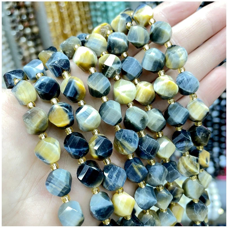 Natural Amethyst, Tiger Eye & Agate S-Shaped Gemstone Beads – DIY Jewelry Supplies