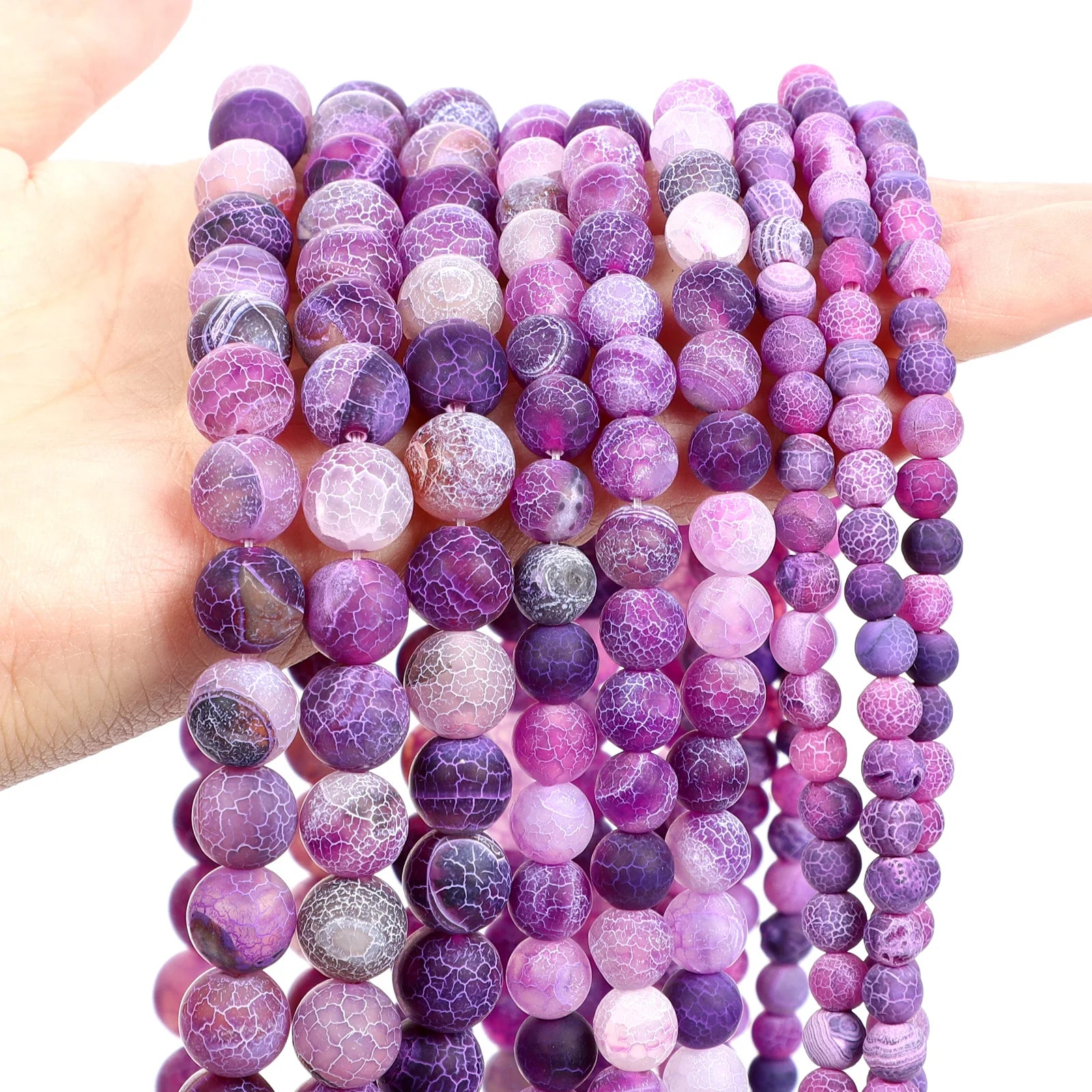 Purple Natural Stone Beads – Amethyst, Agate & Tourmaline for DIY Jewelry