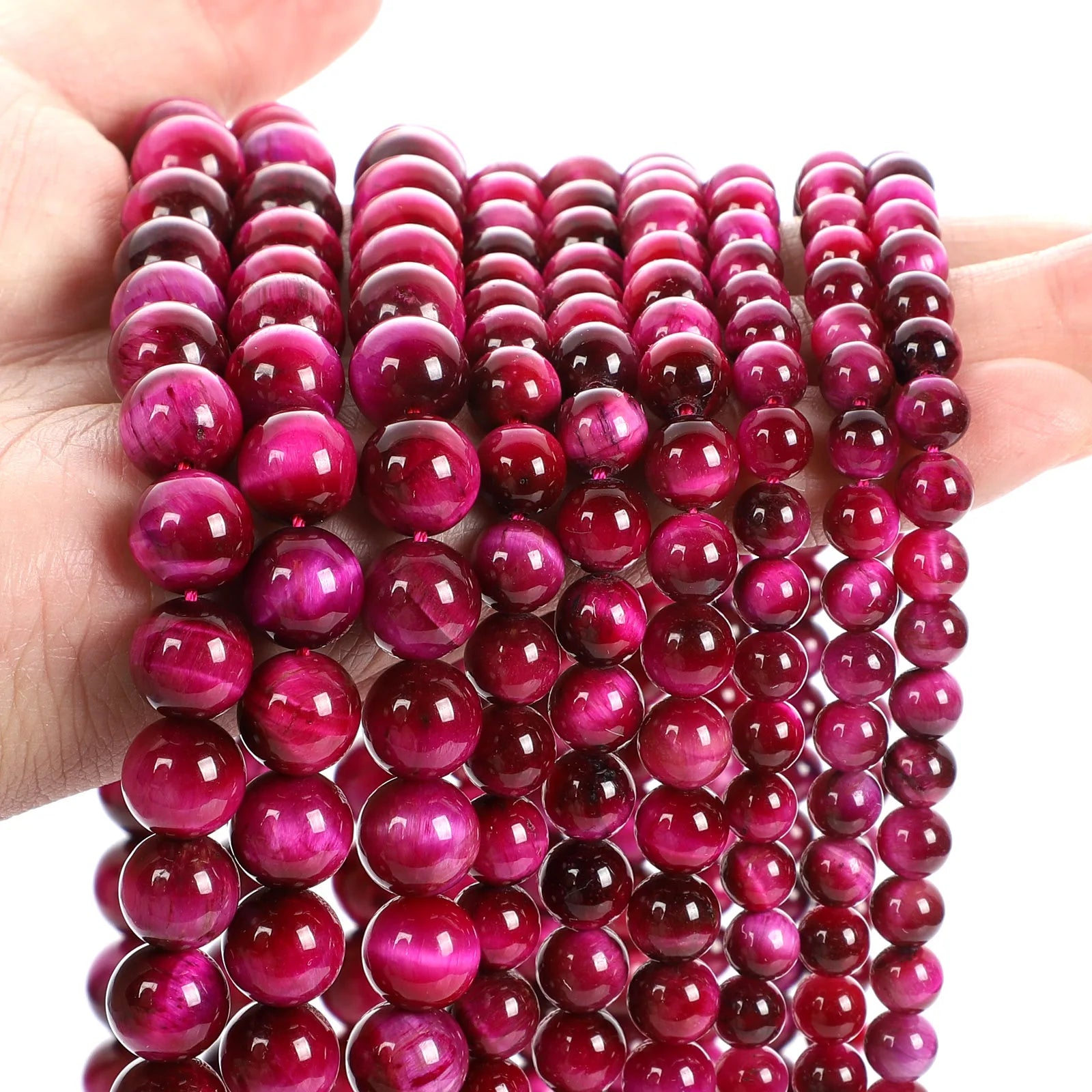 Purple Natural Stone Beads – Amethyst, Agate & Tourmaline for DIY Jewelry