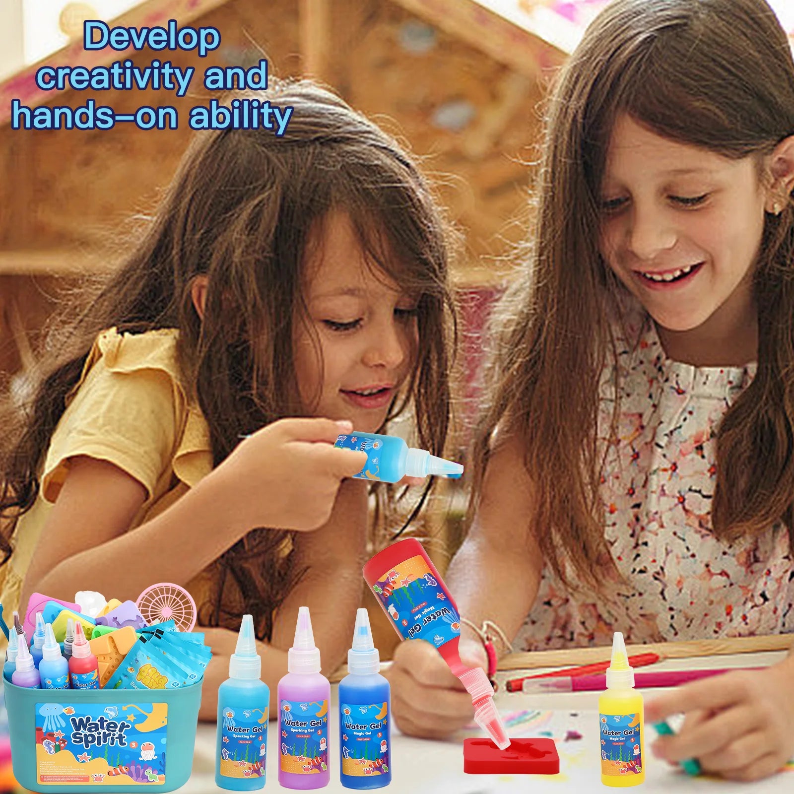 Magic Water Elf Toy Set – DIY Squishy Craft Kit with Gels & Molds