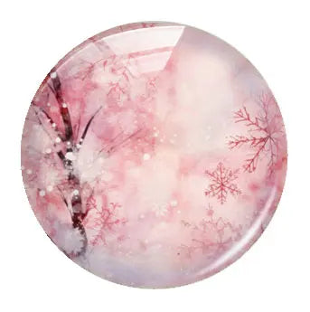 Handmade Christmas X-mas Winter Pink Gnomies Deer Snowman Bells Photo Glass Cabochon Flatback Demo Cameo For Diy Jewelry Making