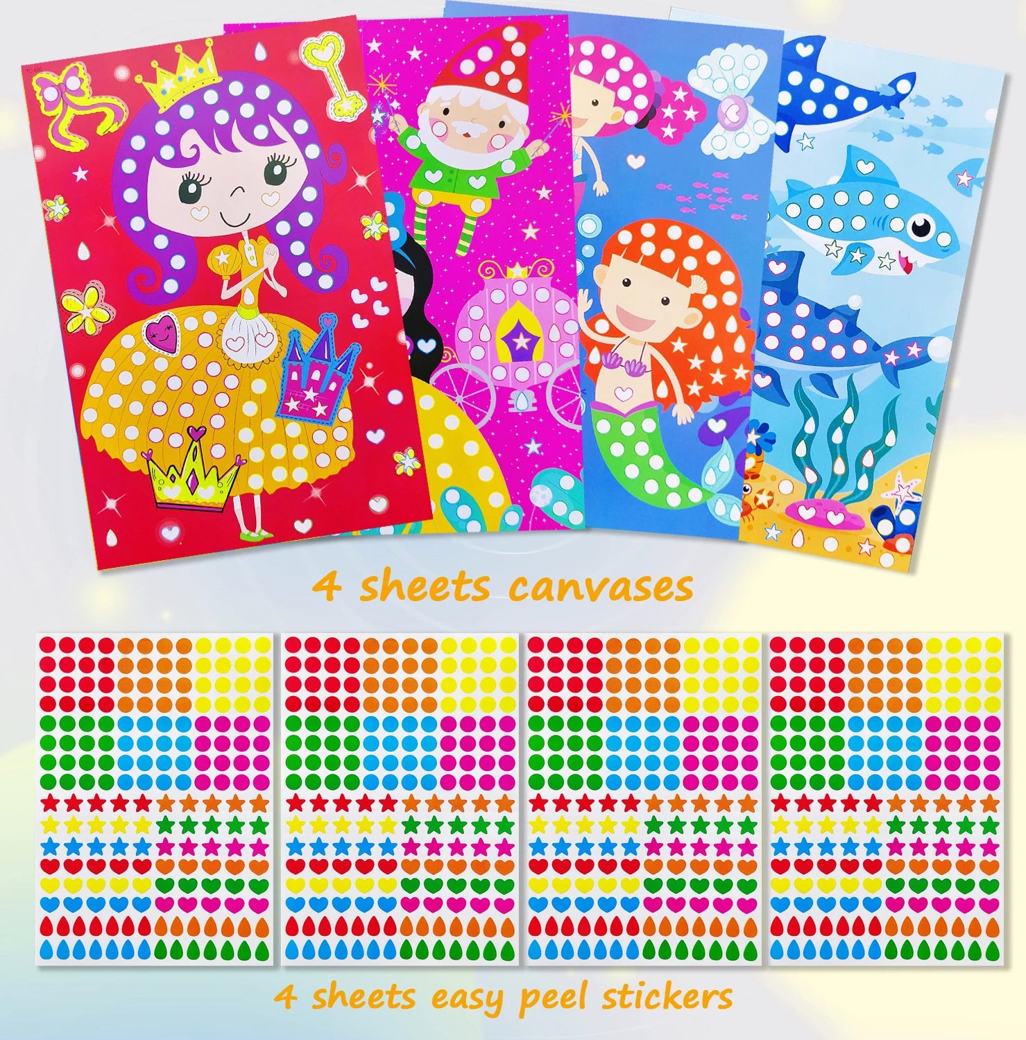 Children’s DIY Dot Coloring Book – Cartoon Animals